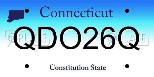 QDO26Q Connecticut License Plate