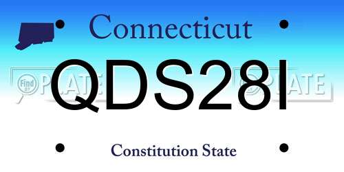 QDS28I Connecticut License Plate