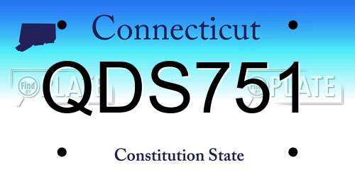 QDS751 Connecticut License Plate