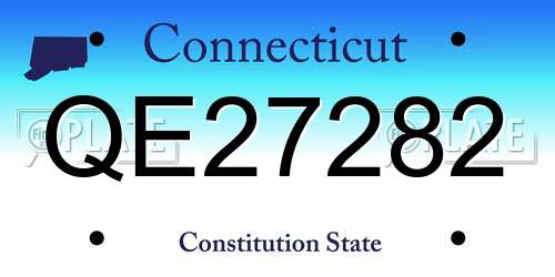 QE27282 Connecticut License Plate