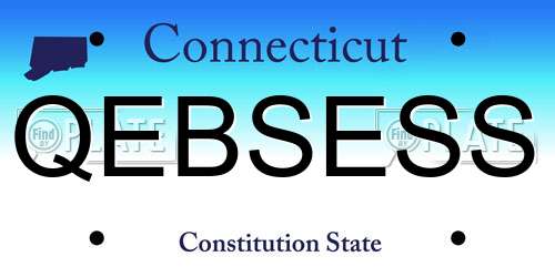 QEBSESS Connecticut License Plate