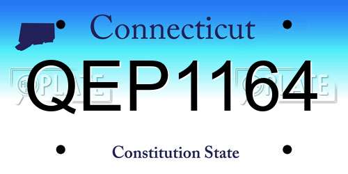QEP1164 Connecticut License Plate