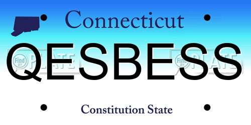 QESBESS Connecticut License Plate