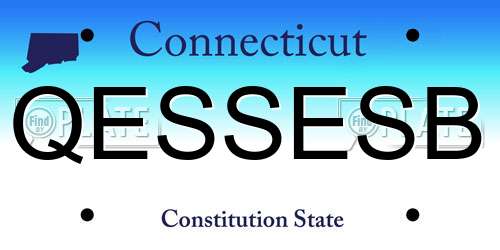 QESSESB Connecticut License Plate