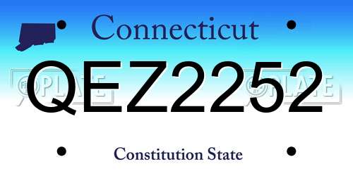 QEZ2252 Connecticut License Plate