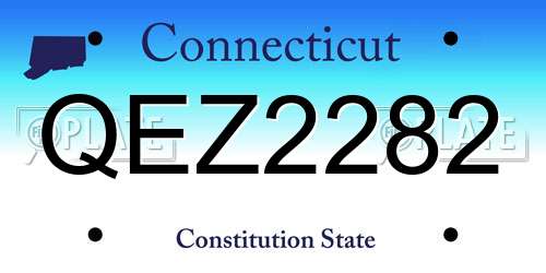 QEZ2282 Connecticut License Plate