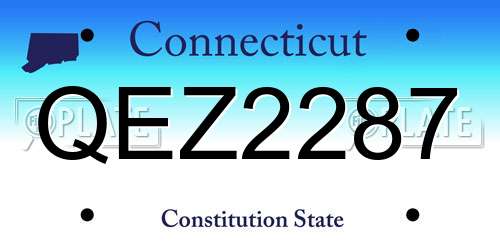 QEZ2287 Connecticut License Plate