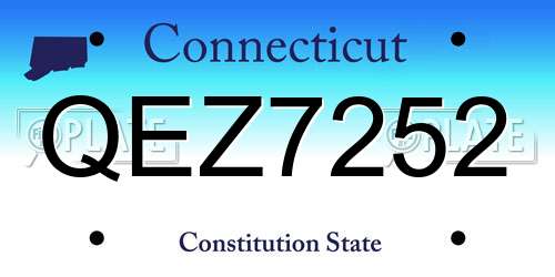 QEZ7252 Connecticut License Plate