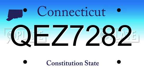 QEZ7282 Connecticut License Plate