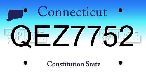 QEZ7752 Connecticut License Plate