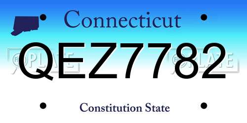 QEZ7782 Connecticut License Plate
