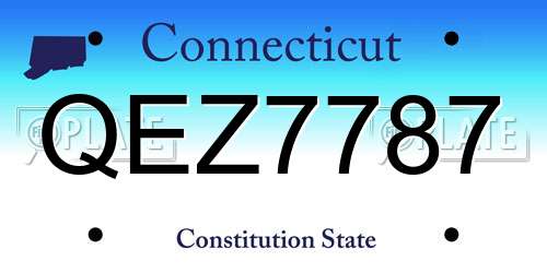 QEZ7787 Connecticut License Plate