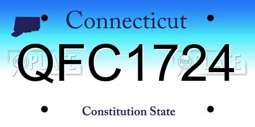 QFC1724 Connecticut License Plate