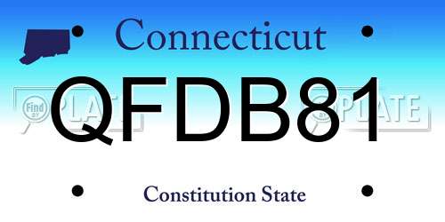 QFDB81 Connecticut License Plate