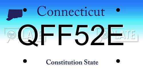 QFF52E Connecticut License Plate