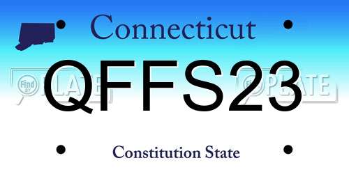 QFFS23 Connecticut License Plate
