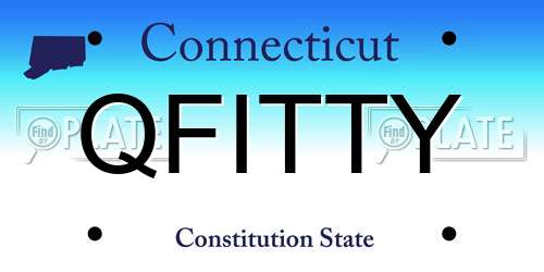QFITTY Connecticut License Plate