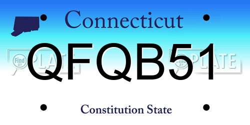 QFQB51 Connecticut License Plate