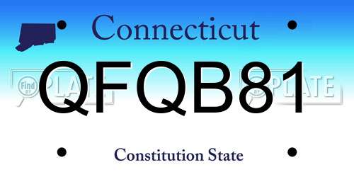 QFQB81 Connecticut License Plate