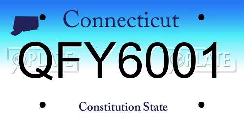 QFY6001 Connecticut License Plate