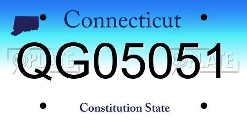 QG05051 Connecticut License Plate