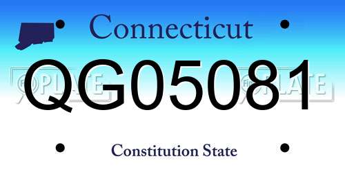 QG05081 Connecticut License Plate