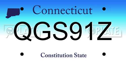 QGS91Z Connecticut License Plate