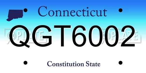 QGT6002 Connecticut License Plate