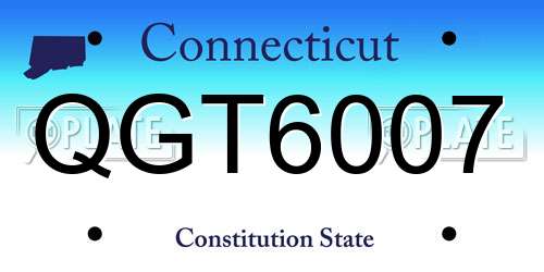 QGT6007 Connecticut License Plate