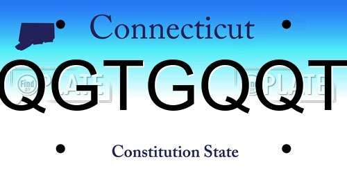 QGTGQQT Connecticut License Plate