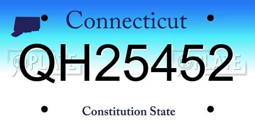 QH25452 Connecticut License Plate