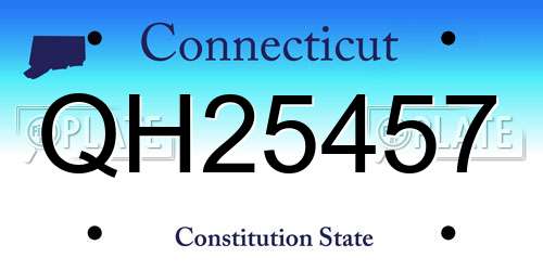 QH25457 Connecticut License Plate