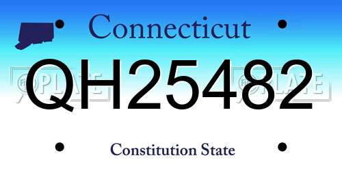 QH25482 Connecticut License Plate