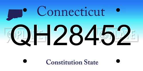 QH28452 Connecticut License Plate