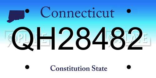 QH28482 Connecticut License Plate