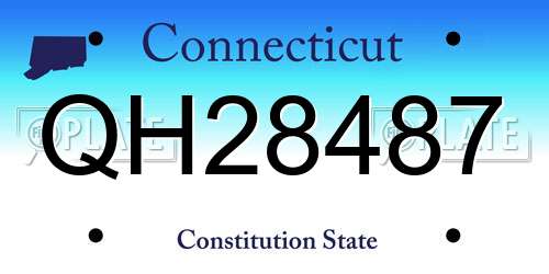 QH28487 Connecticut License Plate