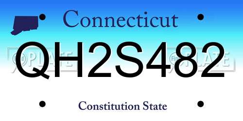 QH2S482 Connecticut License Plate