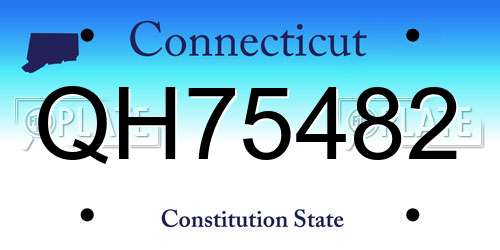 QH75482 Connecticut License Plate