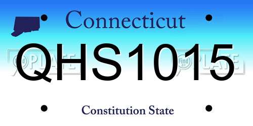 QHS1015 Connecticut License Plate