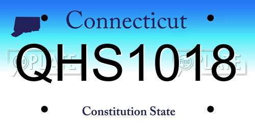 QHS1018 Connecticut License Plate