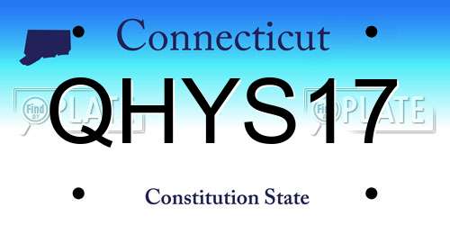 QHYS17 Connecticut License Plate