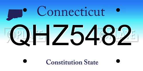 QHZ5482 Connecticut License Plate