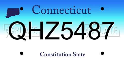 QHZ5487 Connecticut License Plate