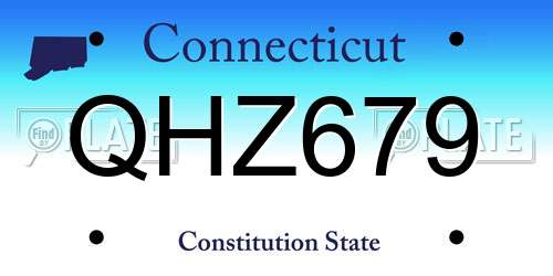 QHZ679 Connecticut License Plate