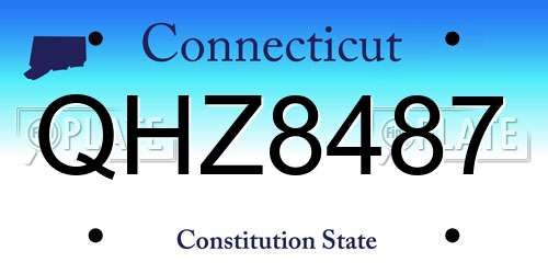 QHZ8487 Connecticut License Plate