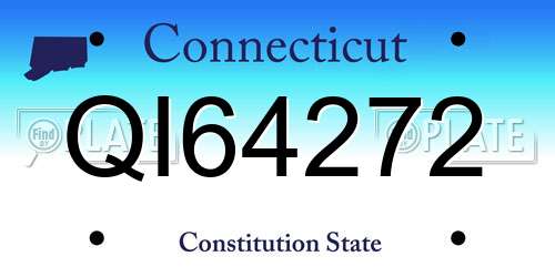 QI64272 Connecticut License Plate