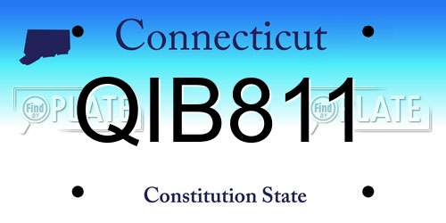 QIB811 Connecticut License Plate