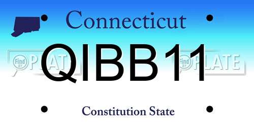 QIBB11 Connecticut License Plate