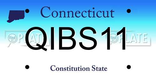 QIBS11 Connecticut License Plate