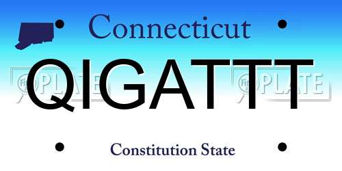 QIGATTT Connecticut License Plate